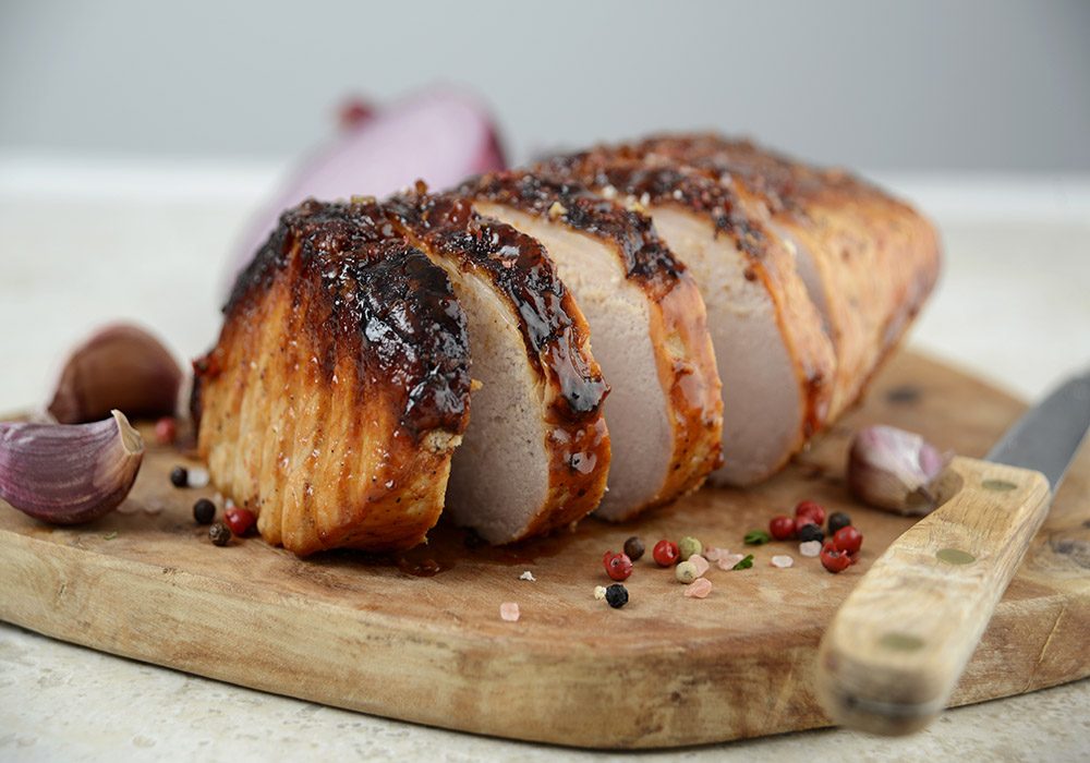 Festive Roast Pork with Apricot Sauce