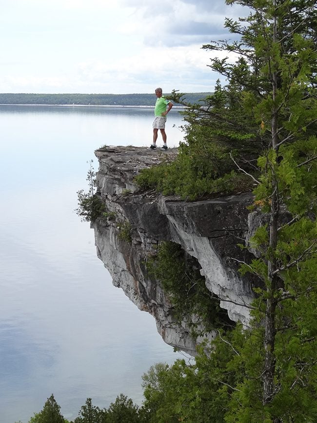 Towering cliffs overlooking Georgian Bay