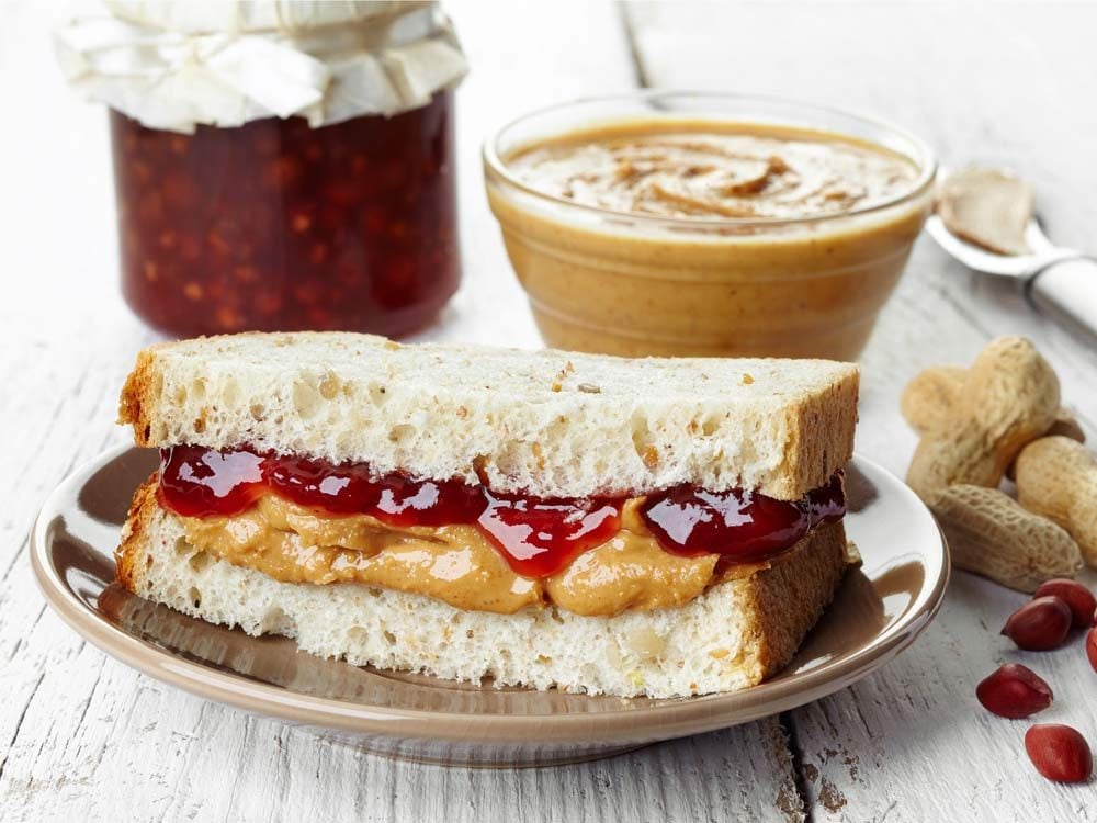 Peanut butter and jelly sandwich