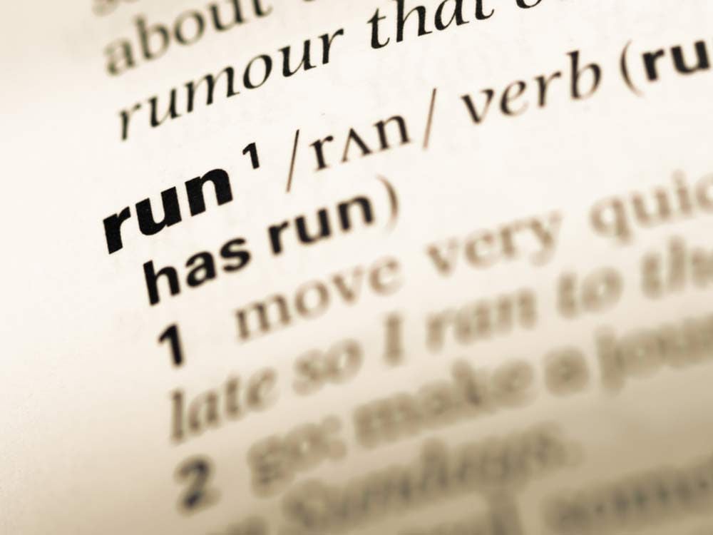 Run is the most complicated English word