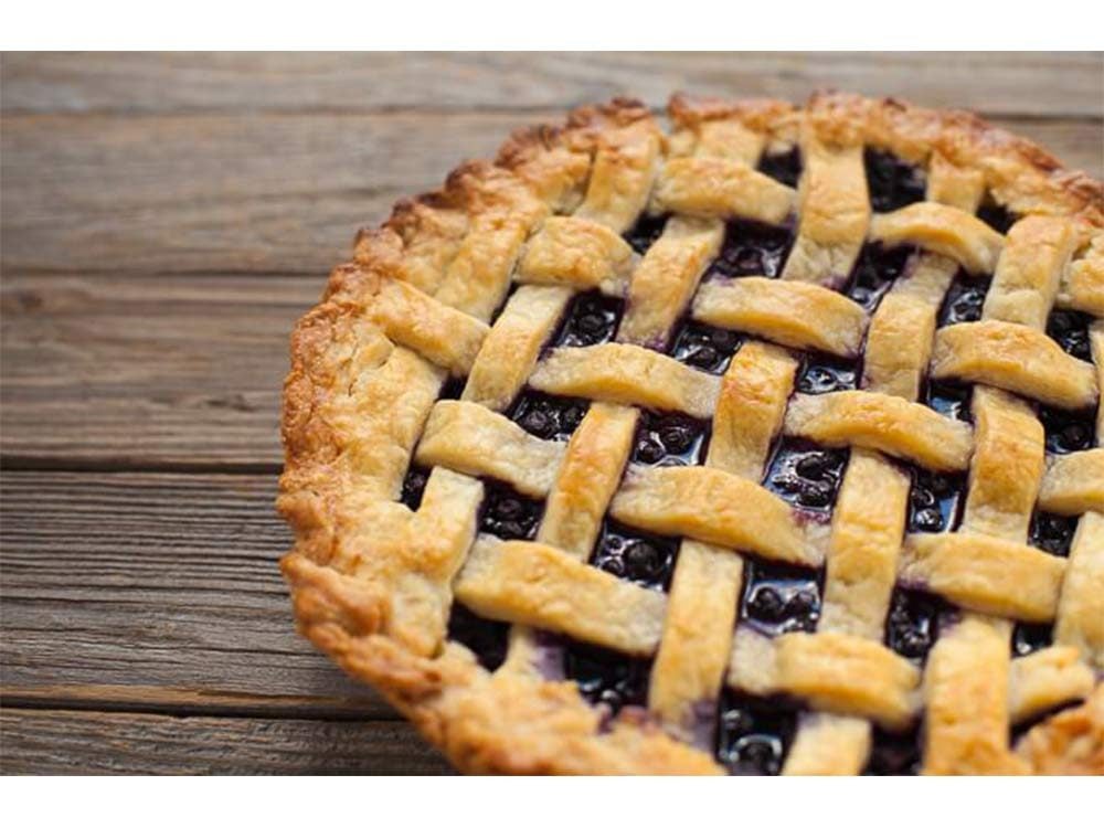 Wild blueberry pie