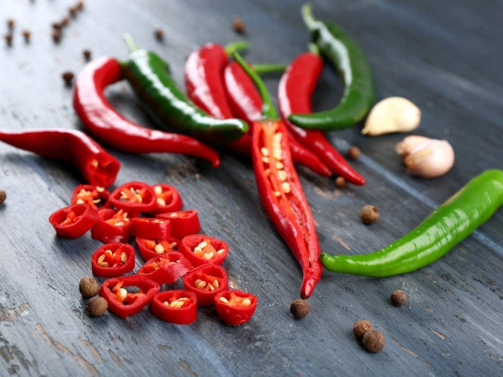 Spicy foods like peppers