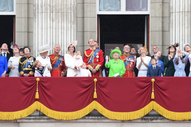 Britain's Queen Elizabeth II and members of the British Royal Family 