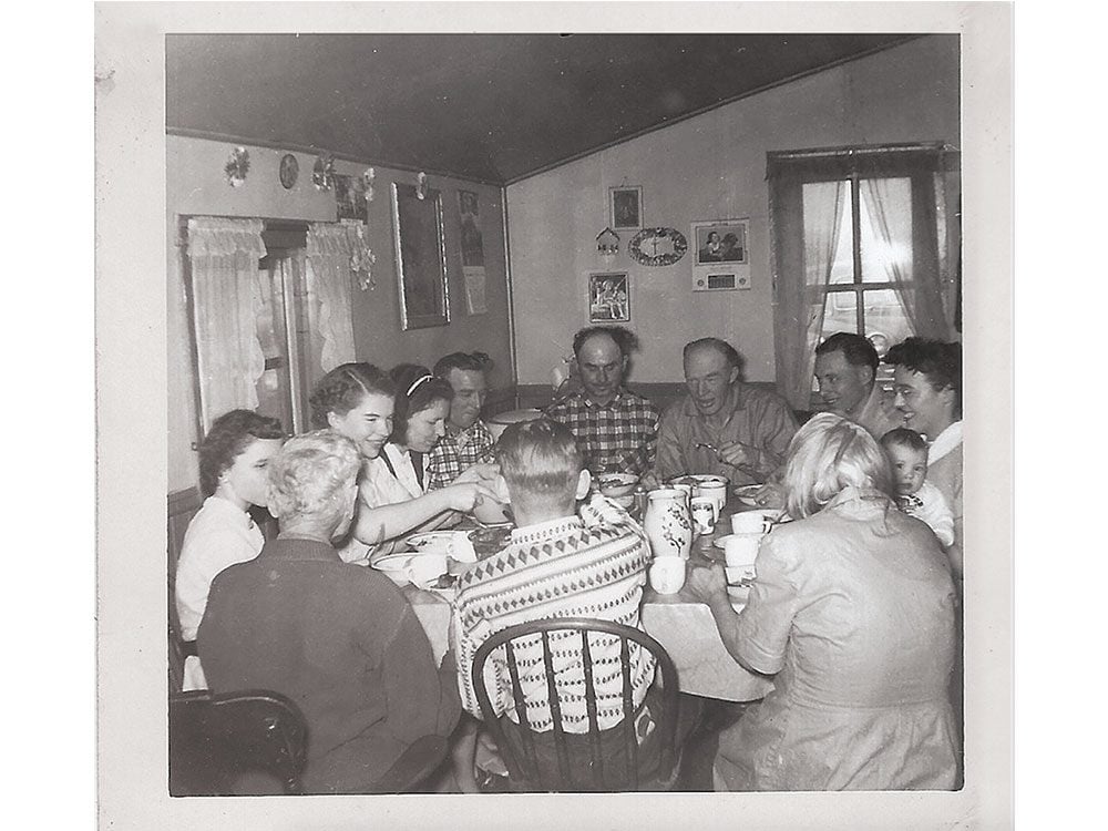 1950s Christmas - Zelinski family dinner in 1956
