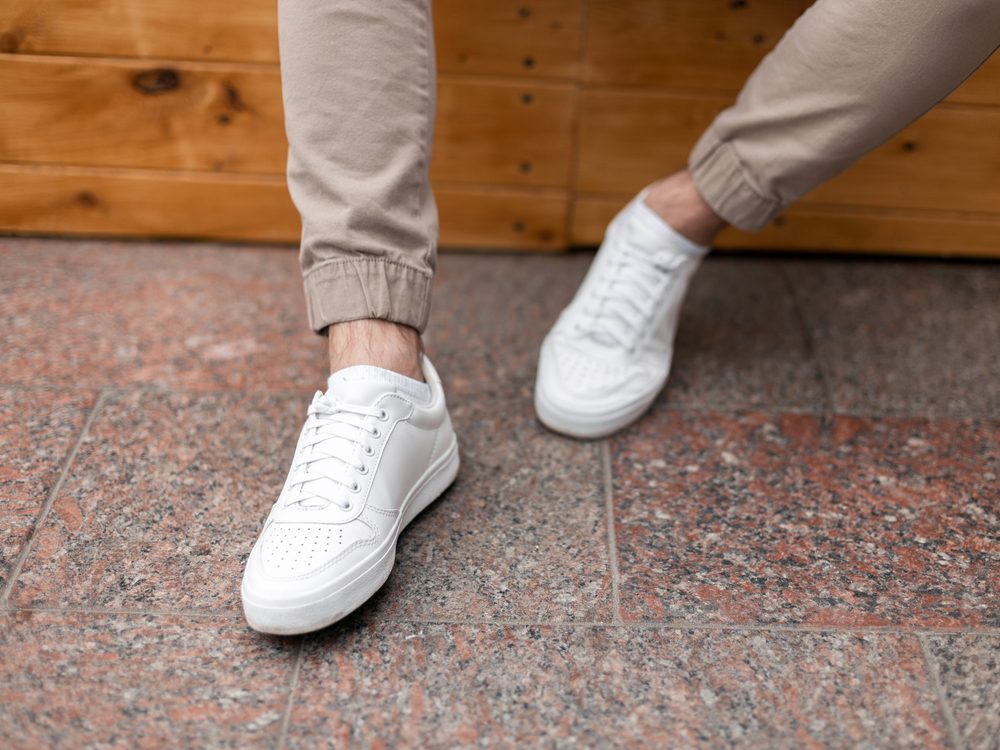 clean white sneakers