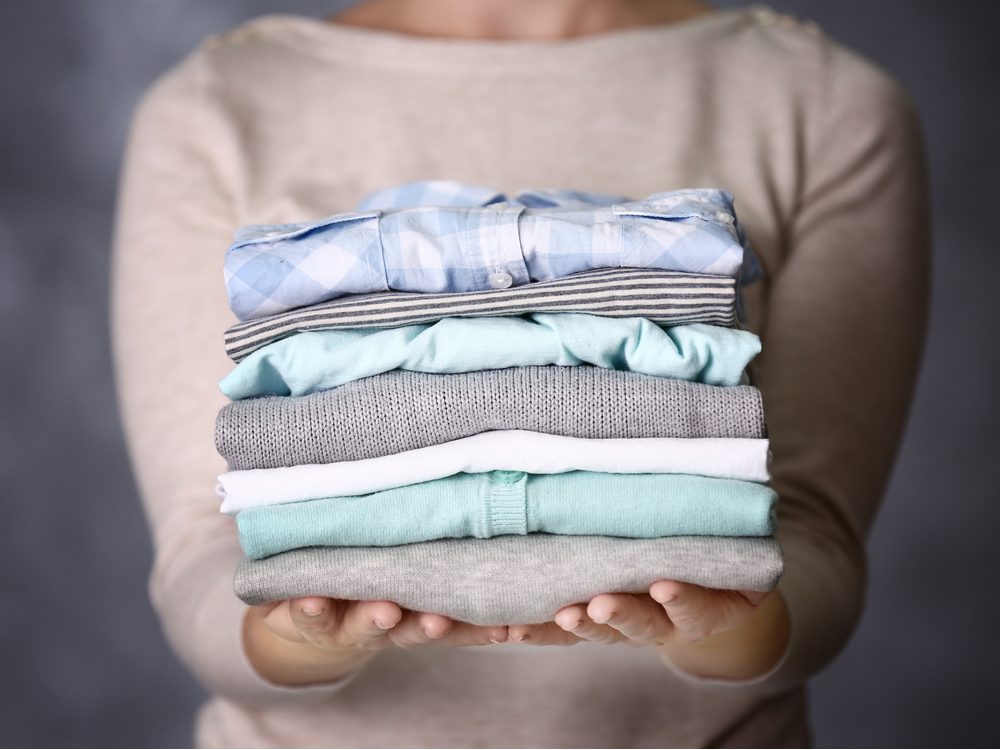 Folding laundry