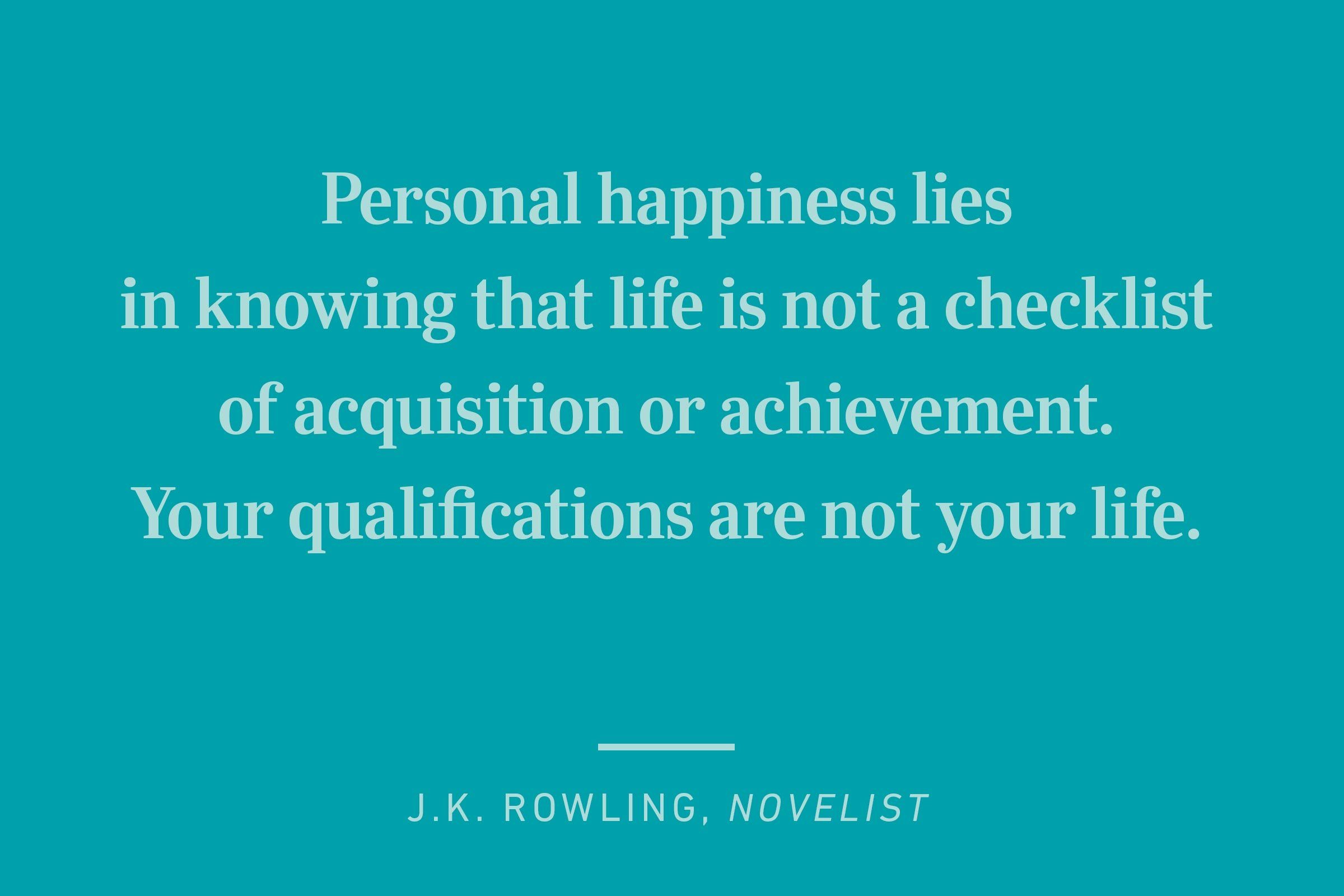jk rowling happiness quote
