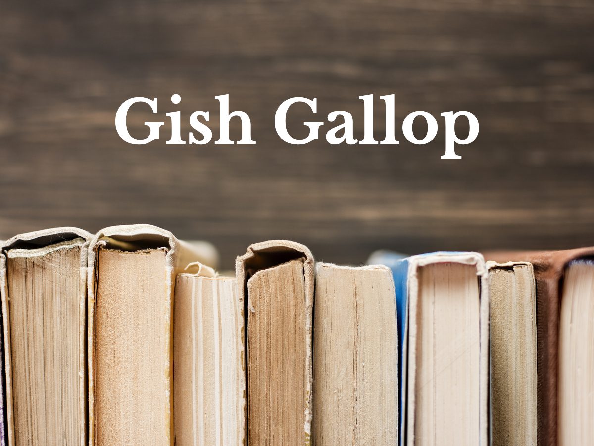 Word power test - Gish Gallop