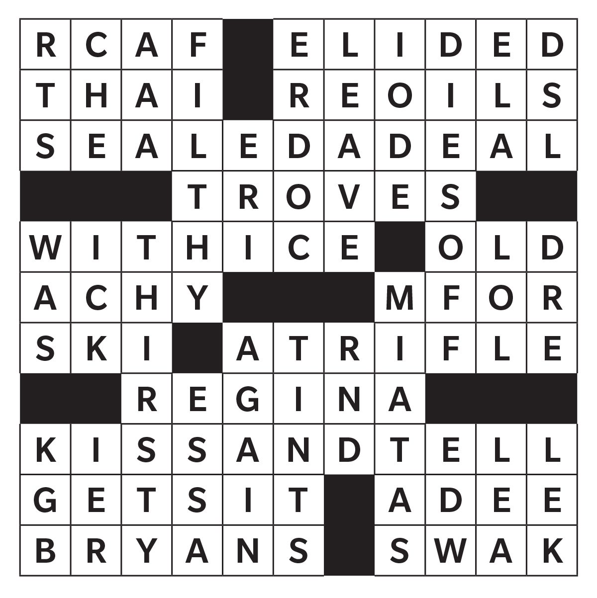 Printable Crossword Puzzles From Reader S Digest Canada