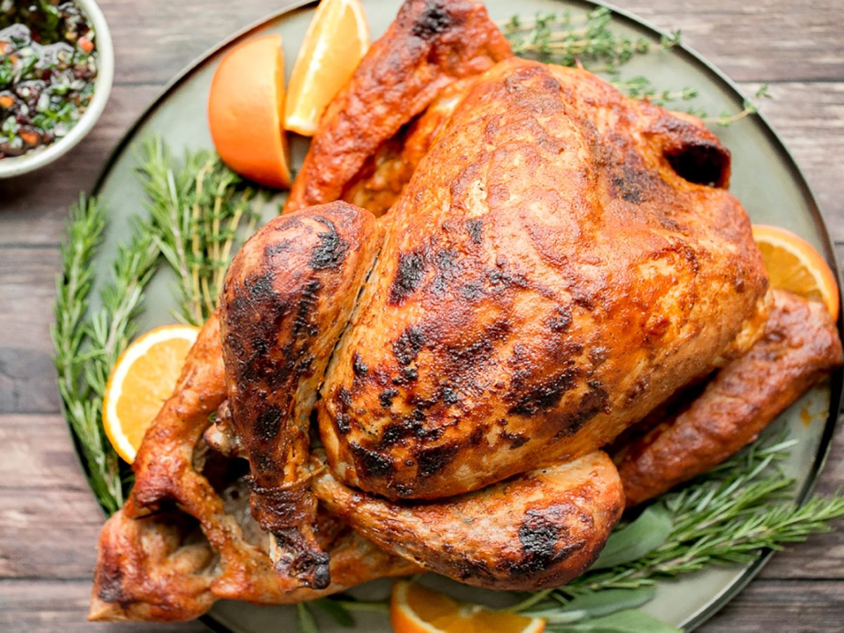 Whole Roasted Turkey with Dried Fruit Chimichurri | Reader's Digest Canada